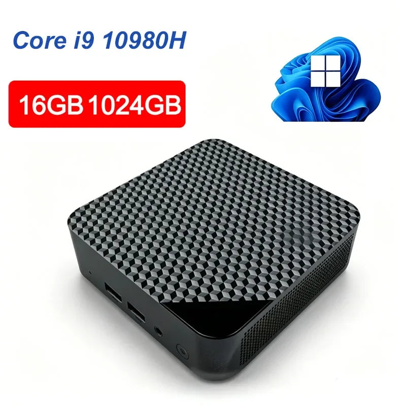 Compact Mini Gaming PC Intel i9 10980HK 16GB 32GB RAM 1TB 2TB SSD 4K HD Home Office Desktop Device