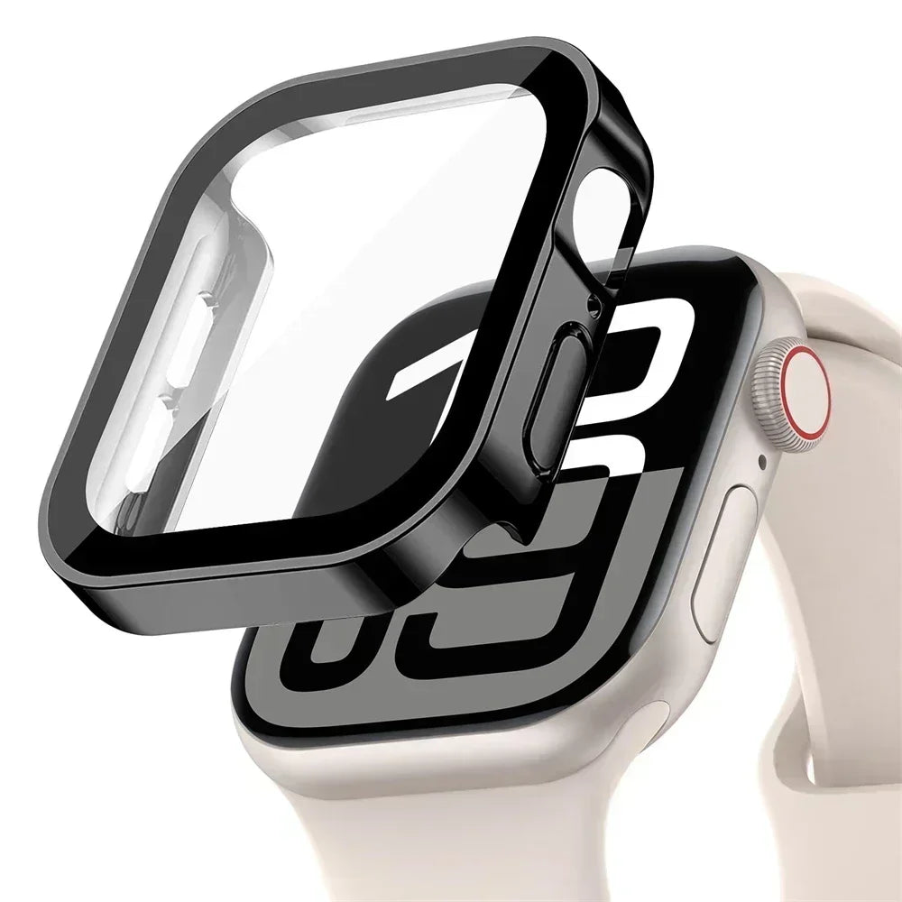Screen Protector for Apple Watch 10 Case 46mm 42mm 45mm 44mm 41mm 40mm 44 Tempered Glass PC bumper Cover Series 7 8 9 SE 6 5 4