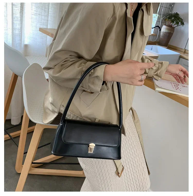 Luxury Brand Crossbody Bags for Women | Fashion Design Underarm & Woman Shoulder Bag (Female Handbag & Purses, Solid Color)