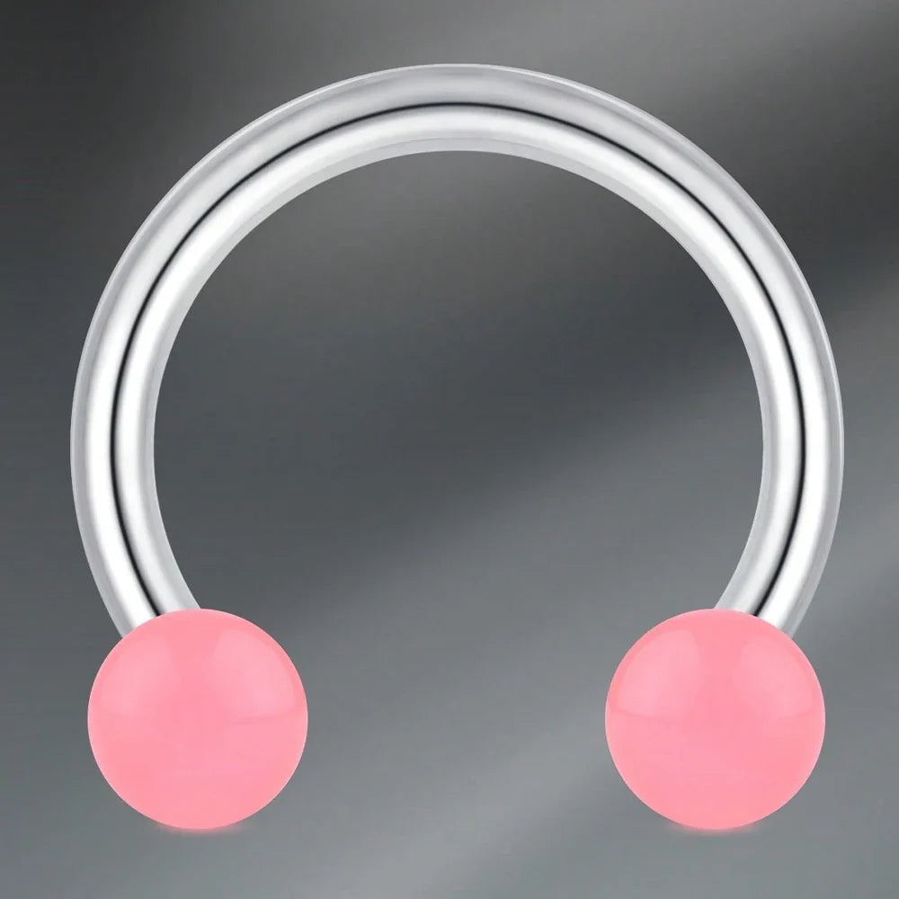 1pc Stainless Steel Nose Septum Clicker 20G 16G Flower Cubic Zirconia Decorated Piercing Nose Ring, Suitable For Daily Wear