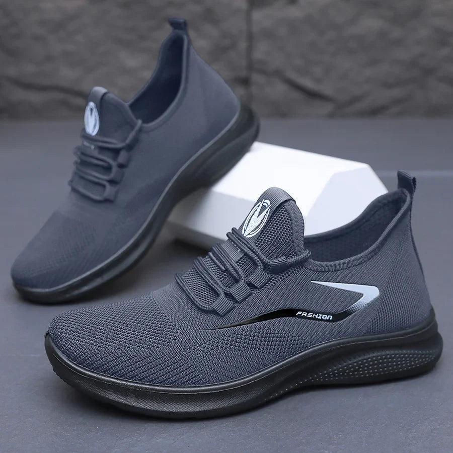 Men Comfort Knitted Loafer Sneakers 2026 New Arrival, Breathable Air Knit Upper Slip On Shoes