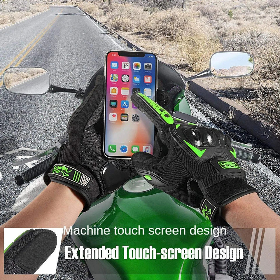 Motorcycle Racing Gloves Fall Protection Men Summer Motocross Protective Gear Breathable Blue Red Grip Palm ﻿