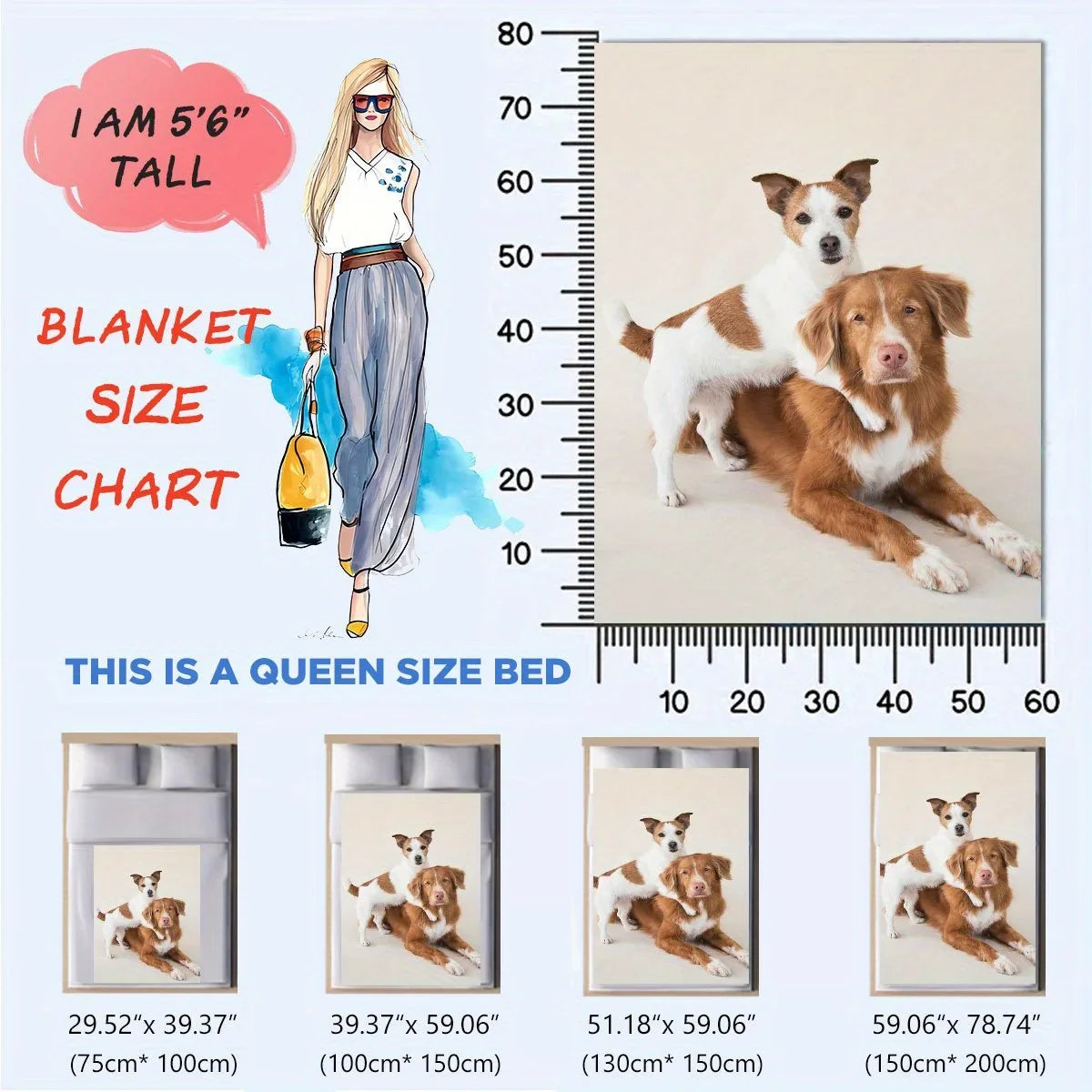 Customized Pet Blankets, Photo Blankets for Cats and Dogs, Personalized DIY Carpets, Custom-Made with Your Own Image, Comfortable Flannel Bed Blankets for All Seasons, Warm, Soft, Stylish, the Perfect Gift Souvenir for Animal