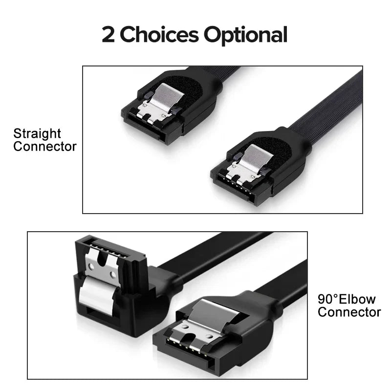 1-10PCS 50CM SATA 3.0 Data Cable High-speed Sata III Cable Adapter Connection Converter For SATA HDD SSD CD Drive Writer Desktop