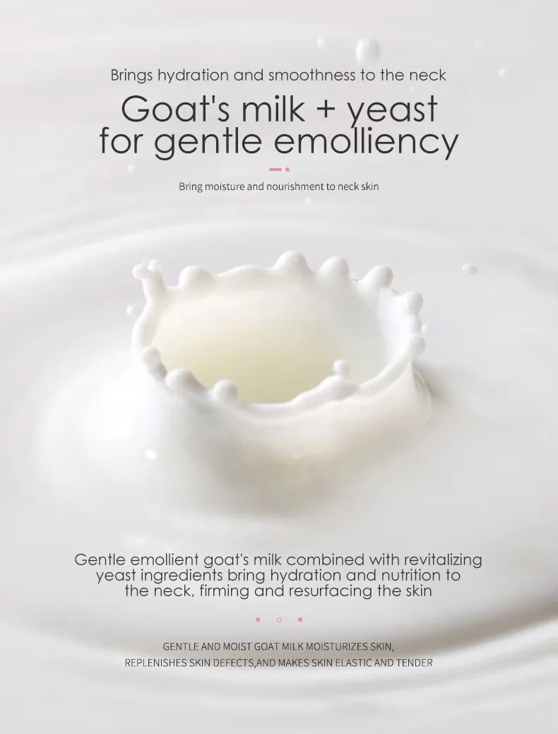 10pcs Goat Milk Neck Mask Collagen Firming Hydrating Crystal Neck Masks Skincare Nourishing Brightening Beauty Necks Skin Care