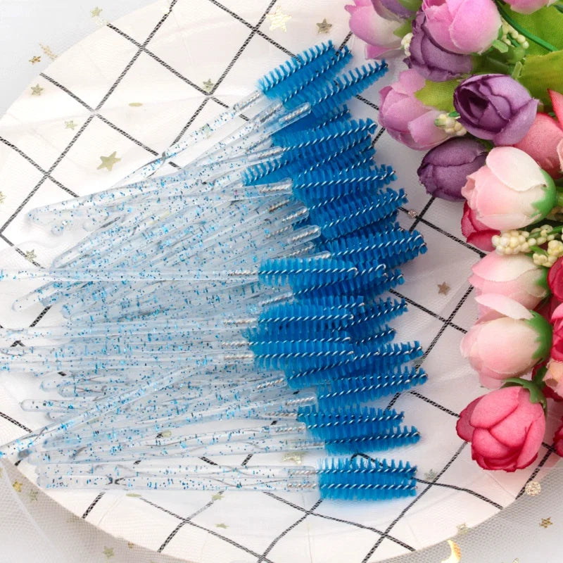 5/50Pcs Black Lashes Brush Cosmetics False Eyelashes Supplies Reusable Makeup Brushes Eyebrow Brush Mascara Wands Make Up Tools