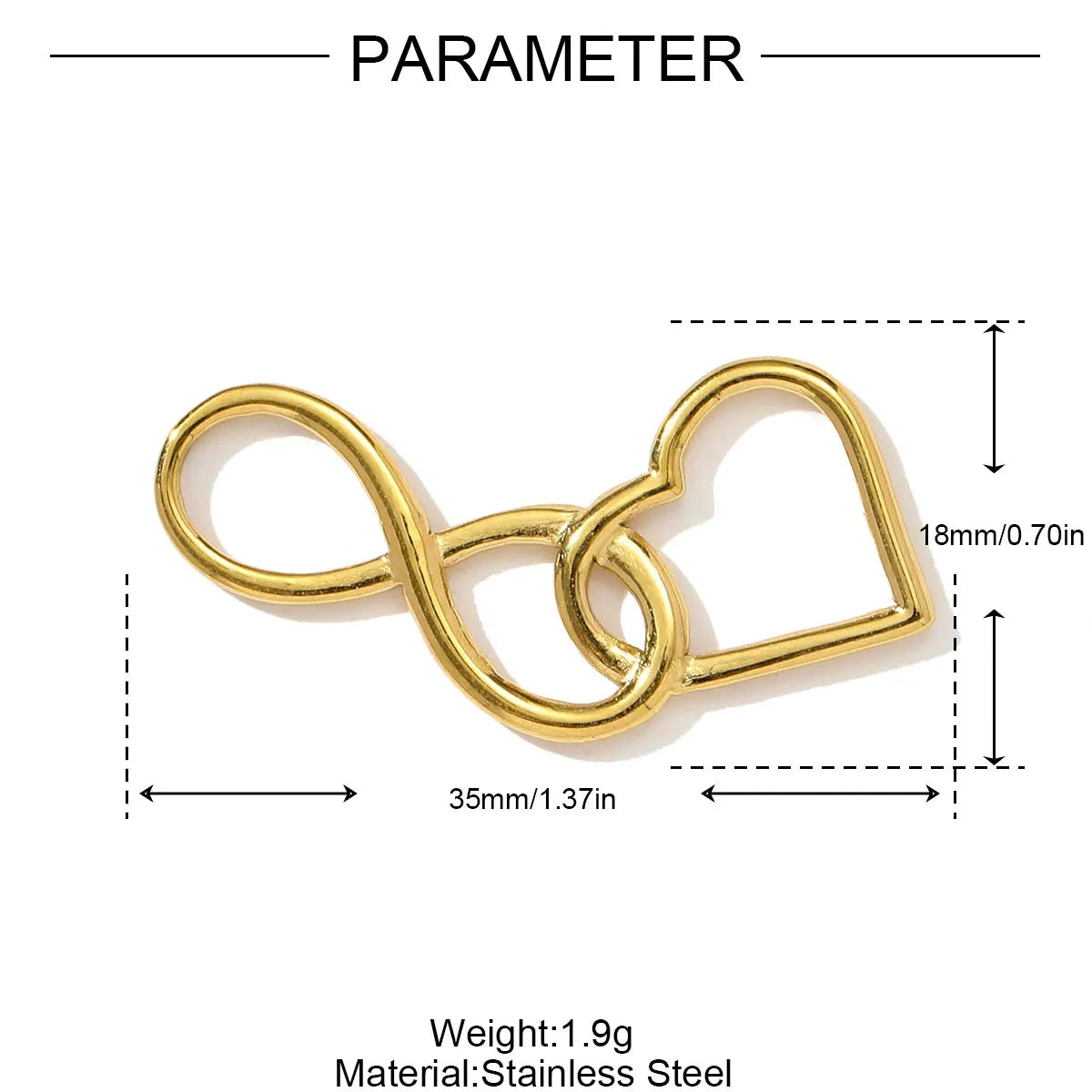 3pcs/Lot Stainless Steel 3D The Triumphal Arch Lovers Pendants Boot Heart Eye DIY Charms Women French Love Dog Dream Jewelry