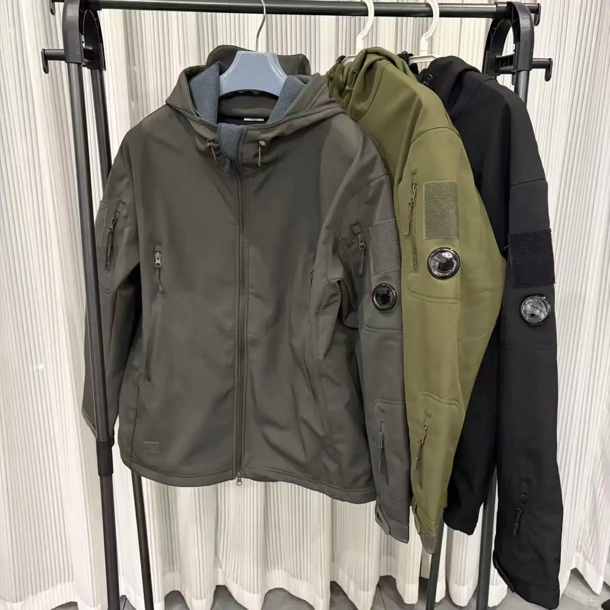 Men's Stormtrooper Jacket Windproof, Warm, Waterproof, Velvet Hooded Jacket Cycling Jacket Mountaineering Jacket Winter Jacket