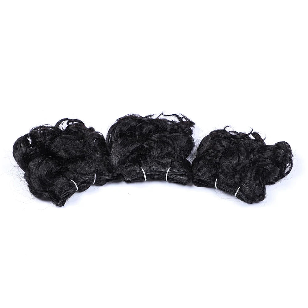 Brazilian Jerry Curly Human Hair Bundles | Natural Romance Curl Remy Weave (100g)