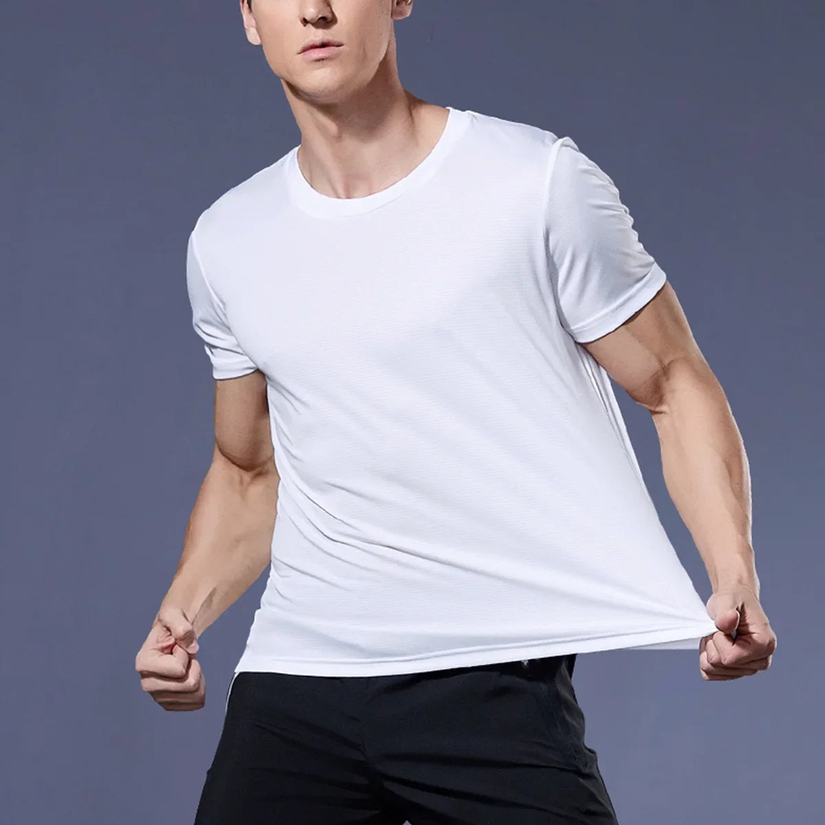 Summer Mens Quick Dry Running Bodybuilding Shirts Sport Gym t Shirt Men Short Sleeve Fitness Tops Oversized t-Shirt Jersey