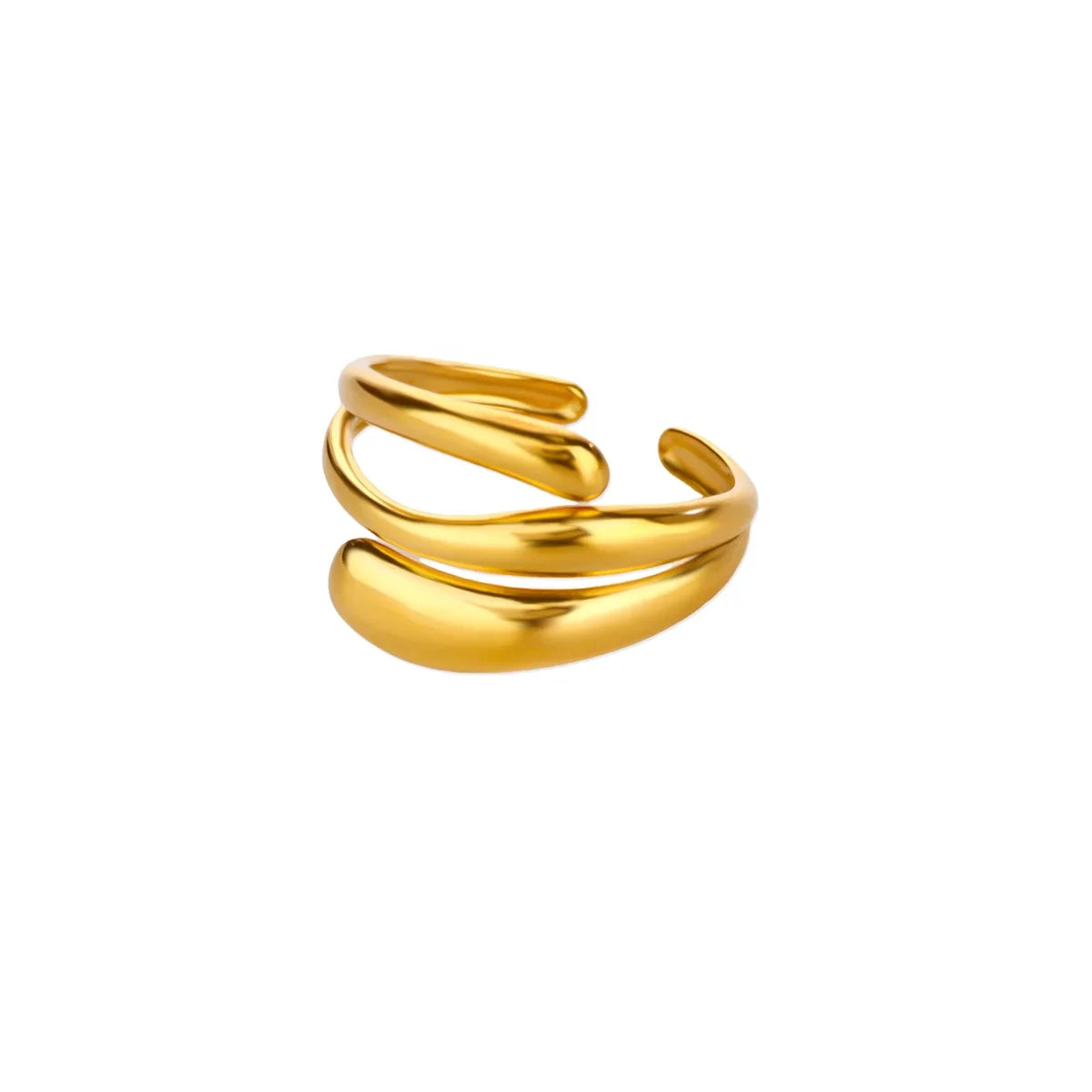 Stainless Steel Geometric Irregular Rings For Women Minimalist Open Adjustable Rings Daily Jewelry Wedding Anniversary Gifts