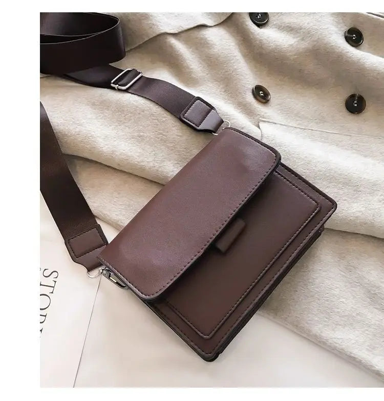 Designer Luxury PU Leather Crossbody Handbag for Women | Fashion Travel Shoulder Messenger Bag (Ladies Small Flap Bag)