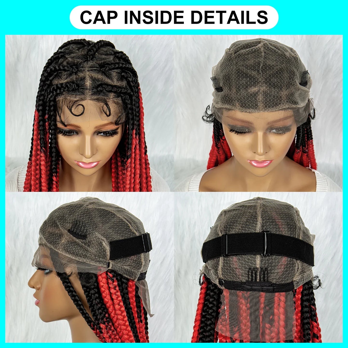 KIMA Colorful Braided Wig | Full Lace | Butterfly Locs & Dreadlocks Options