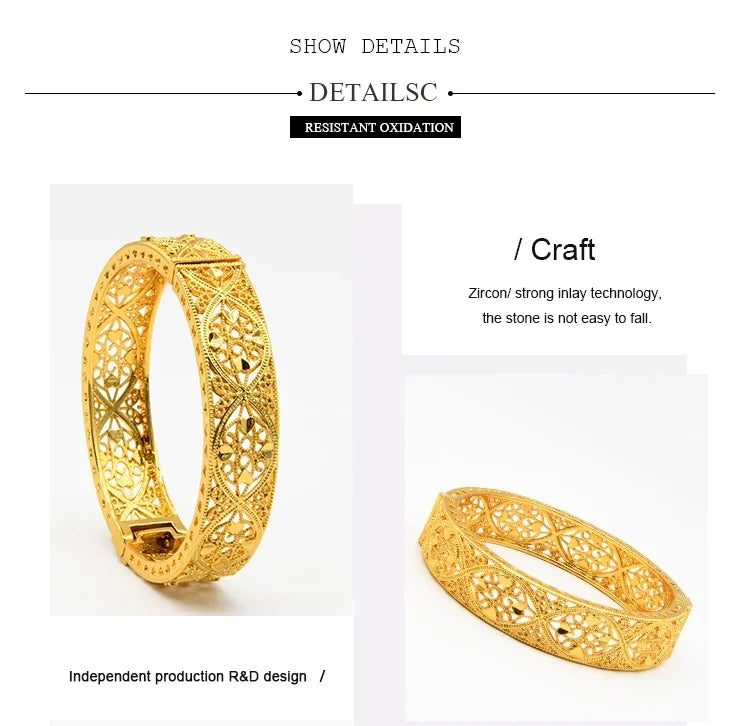 Indian Gold Color Tassel Bracelets Ring For Women Dubai African Hard Charm Bangles Wedding Arabic Hand Jewelry Party Gifts
