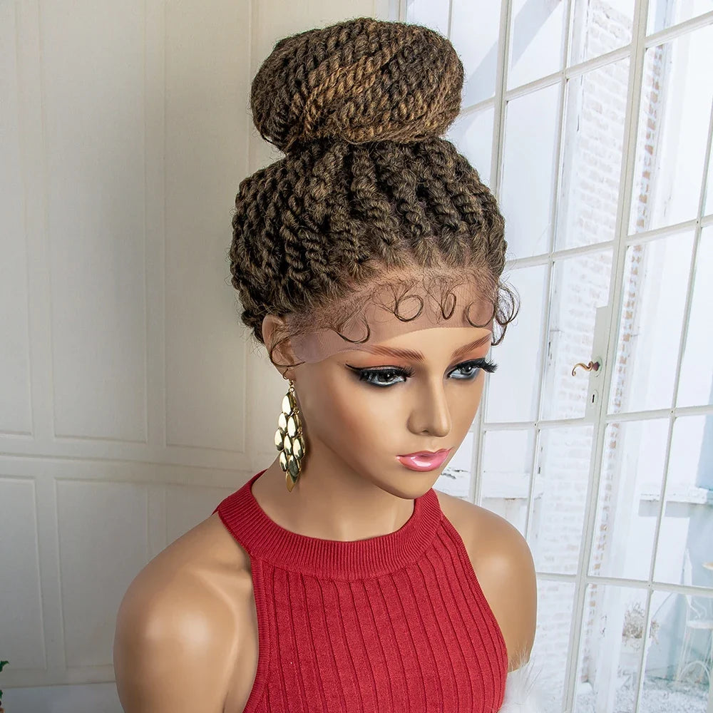 New Arrival Bun Braided Wig | Lace Front Updo with Baby Hair