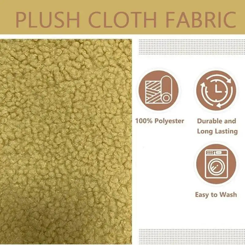 New Teddy Velvet Curled Plush 45x50cm Home Lamb Plush Fabric Soft Artificial Fur Polyester Fiber Mink Fabric DIY Plush Doll