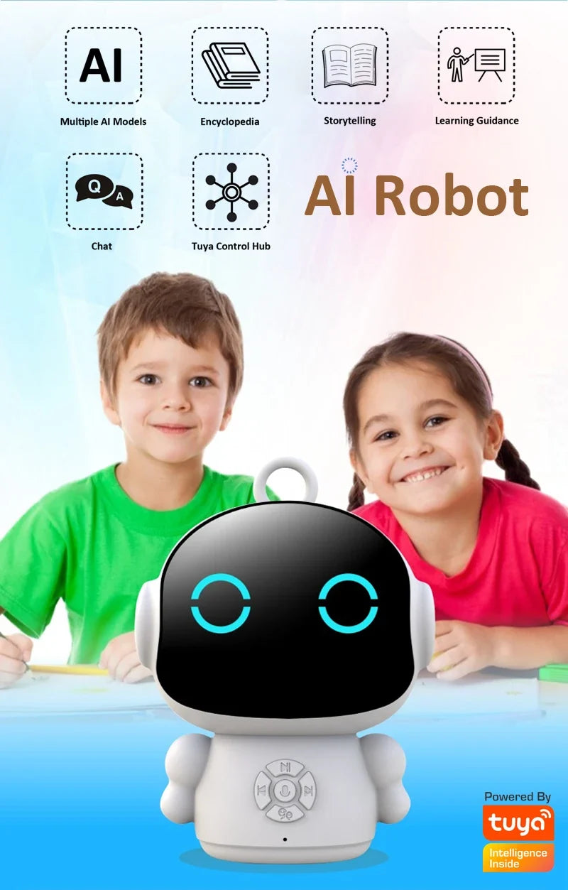 Smart AI Robot WiFi Early Education Toys for Children Speech Recognition & Voice Interactive Educational Learning Machine