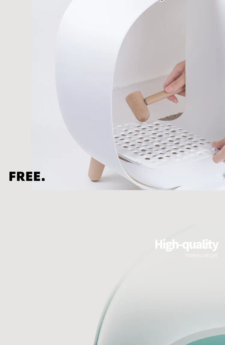 Makesure Cat Litter Box Fully Enclosed Cat Toilet Pet Supplies High-value Cat Toilet Automatic Self-cleaning Litter Box