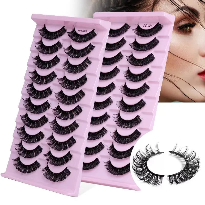 Faux mink eyelashes natural 3d mink lashes makeup volume false eyelashes in bulk cilio H13 E-08
