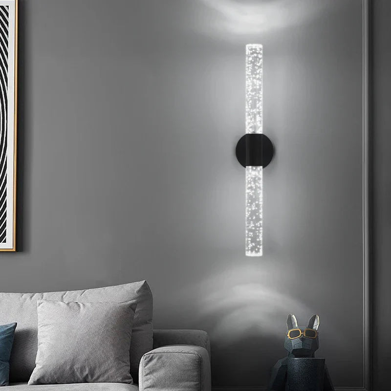Nordic Bubbles Crystal Rod LED Wall Lamp Bedroom Bedside Living Room Wall Light Aisle Interior Home decoration AC85-265V