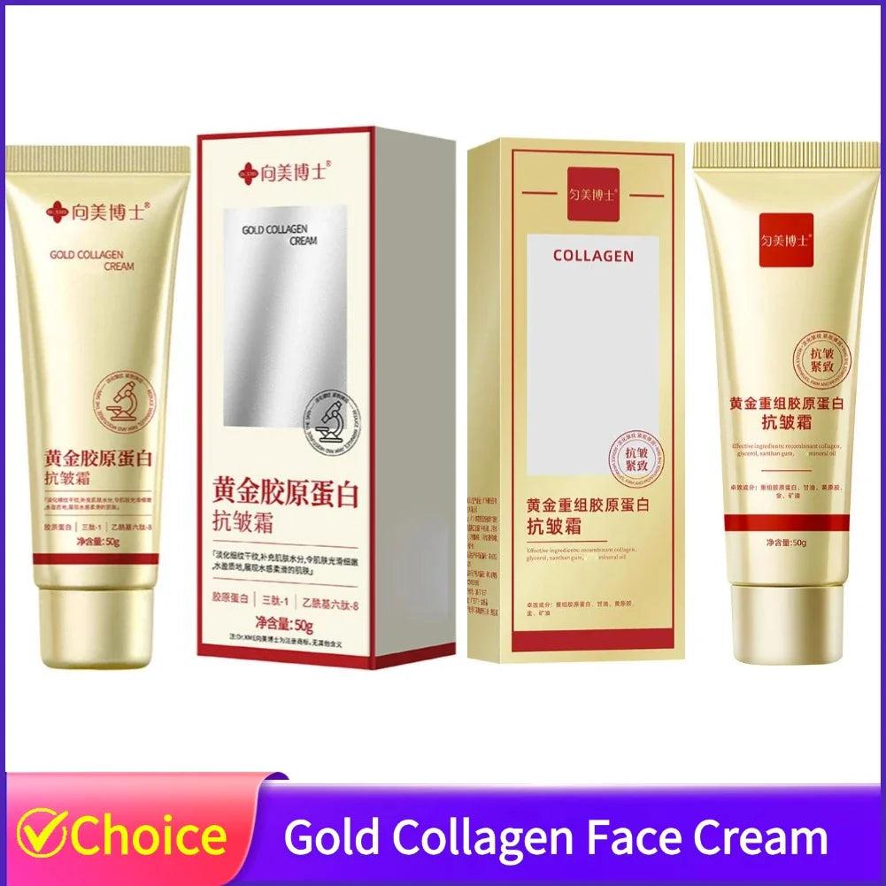 Gold Collagen Anti Wrinkle Cream Facial Tightening Moisturizing Fade Facial Fine Lines Facial Skin Care Products