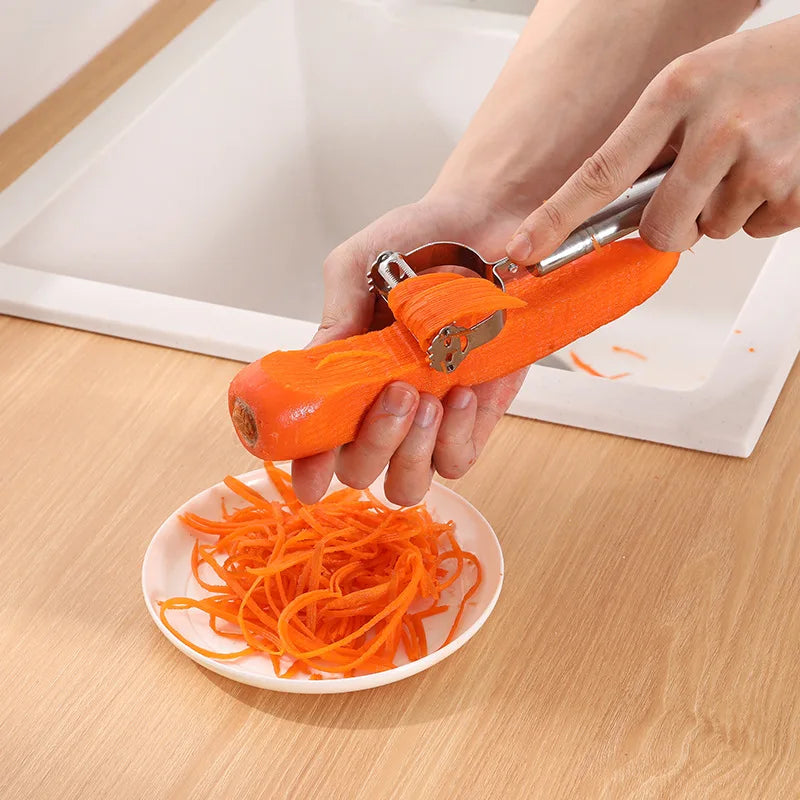 High Quality Stainless Steel Multifunctional Potato Cucumber Carrot Grater Julienne Peeler Fruit Vegetable Peeler Slicer