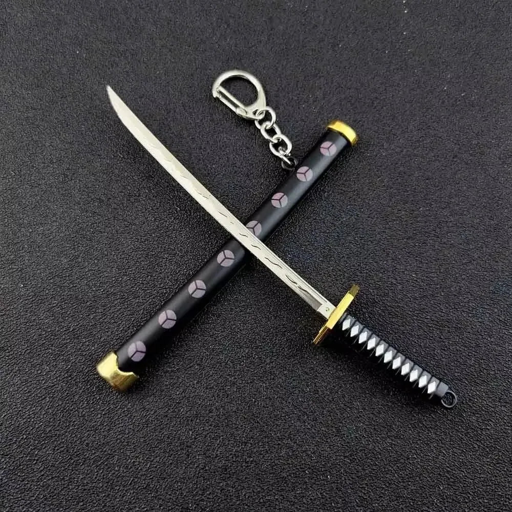 Mini Samurai Sword Keychain Anime Scabbard Key Ring Katana Buckle Key Chain for Men Women Cosplay Toy Jewelry Gift