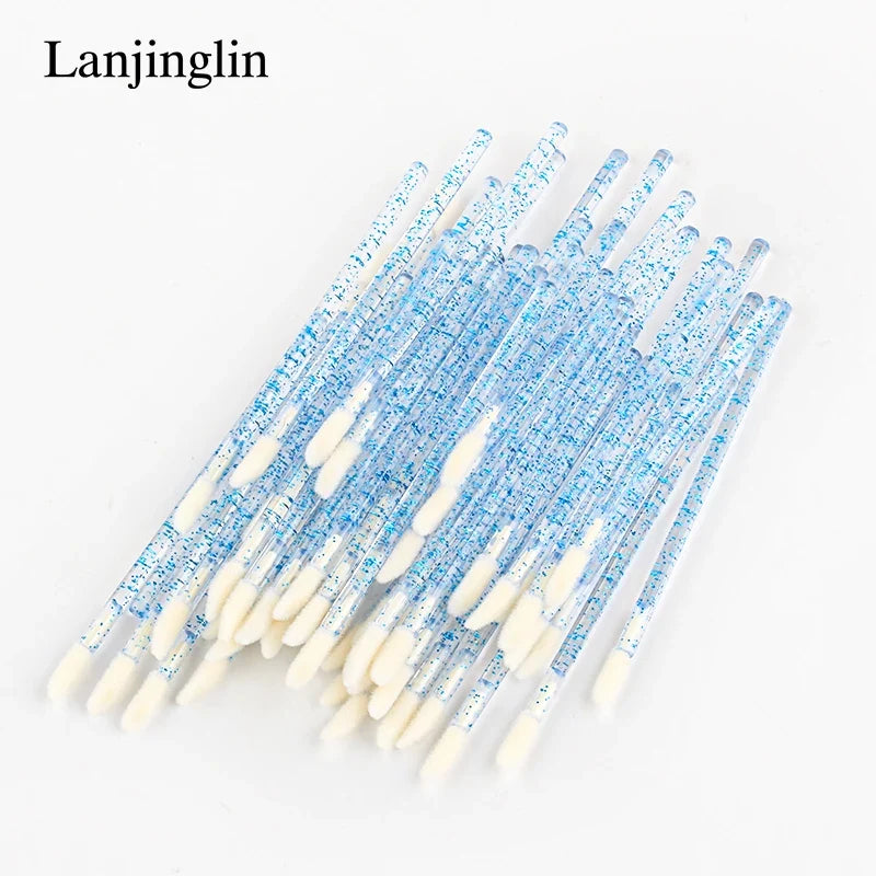 Lanjinglin 5/50 Pcs Lip Brush Reusable Makeup Brushes Lipstick Applicator Wands Eyelashes Extension Tool Beauty Accessories