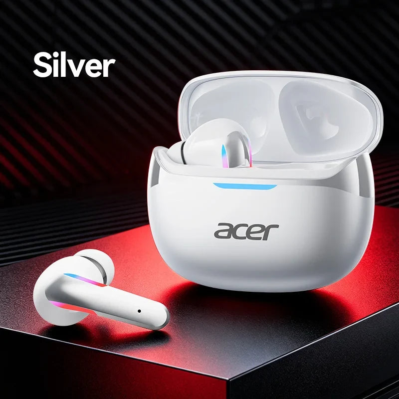 Acer Ohr829 Wireless Headphones Bluetooth 6.0 Low-Latency Gaming Headphones Enc Call Noise Reduction Surround Stereo Sound Comfortable to Wear Long Battery Life Compatible with Mobile Phones and Tablets
