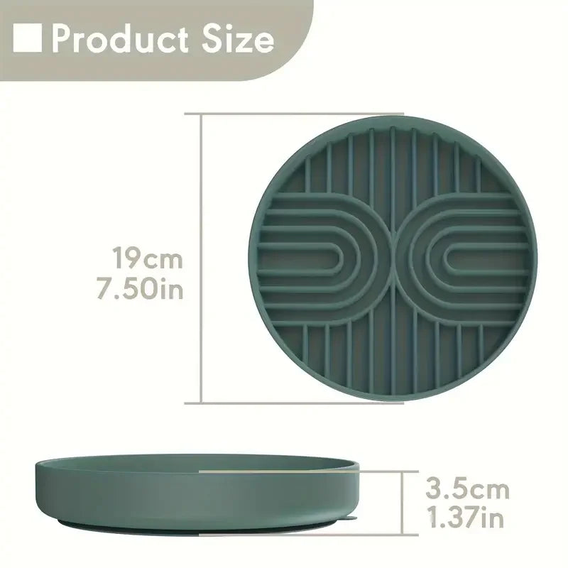 Silicone Dog Bowl Slow Feeder with Suction Cup Slow Feeding Pad Dog Licking Pad Anxiety-relieving Utensils Pet Supplies Bowls