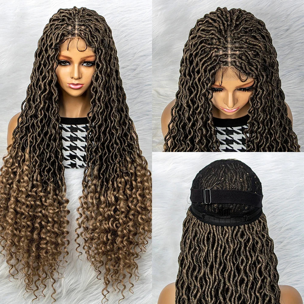 Goddess Box Braids Wig | Curly Ends | Full Lace | Crochet Hair | Black Women
