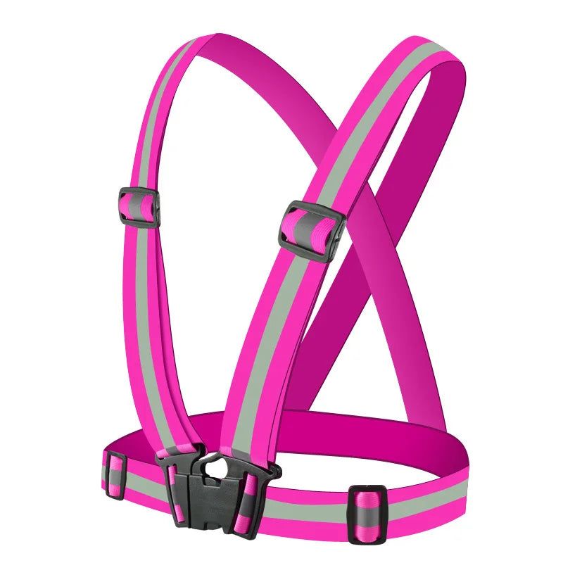 Outdoor Adjustable Safety Vests Night Walking Highlight Reflective Vest Lightweight Biking Safety Straps Running Jackets