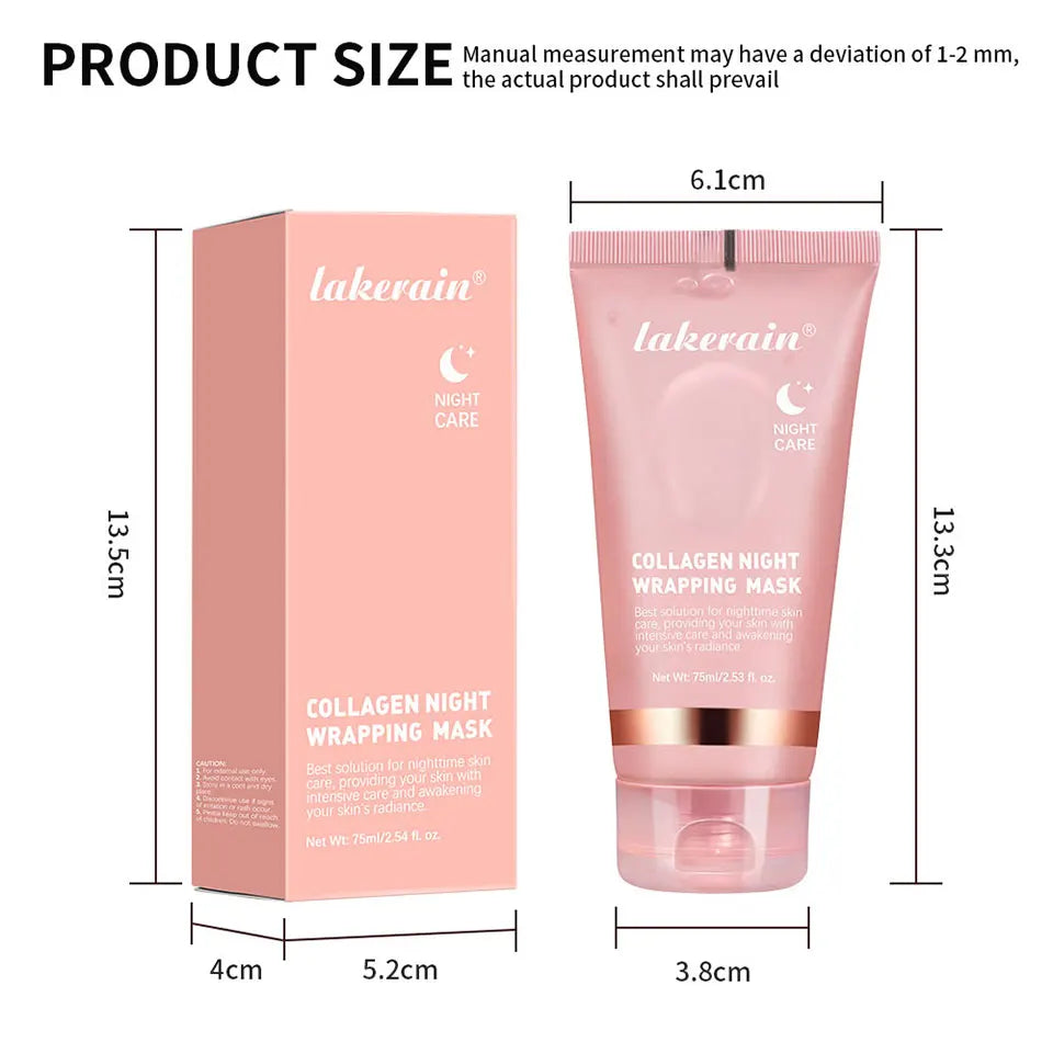 Collagen Wrapping Peel-off Mask Rejuvenation Moisturizing Brightening Korean Face Mask Make Glowy Skin Elasticity Facial Mask