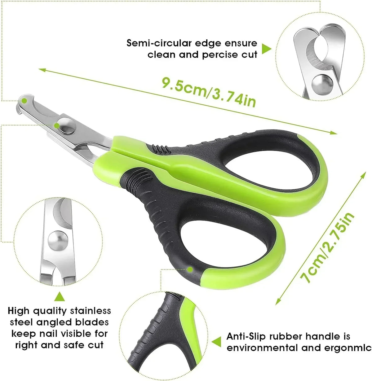 Hot Sale Cat Nail Toe Claw Clippers Trimmer Grooming Tools Animals Pet Supplies Stainless Steel Dog Nail Clipper Scissors