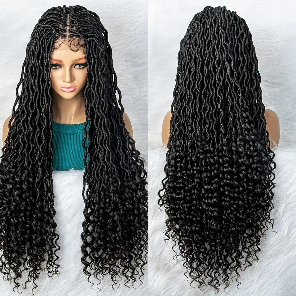 Goddess Box Braids Wig | Curly Ends | Full Lace | Crochet Hair | Black Women