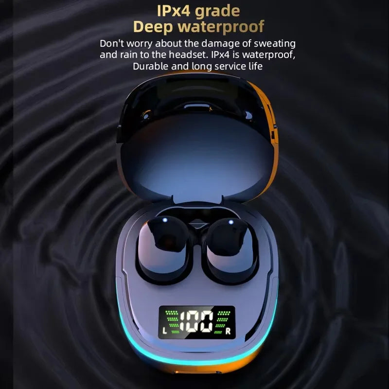 G9S Bluetooth 5.1 In Ear Wireless Earbuds LED Power Display Low Latency Gaming HiFi Stereo Sports Headphones