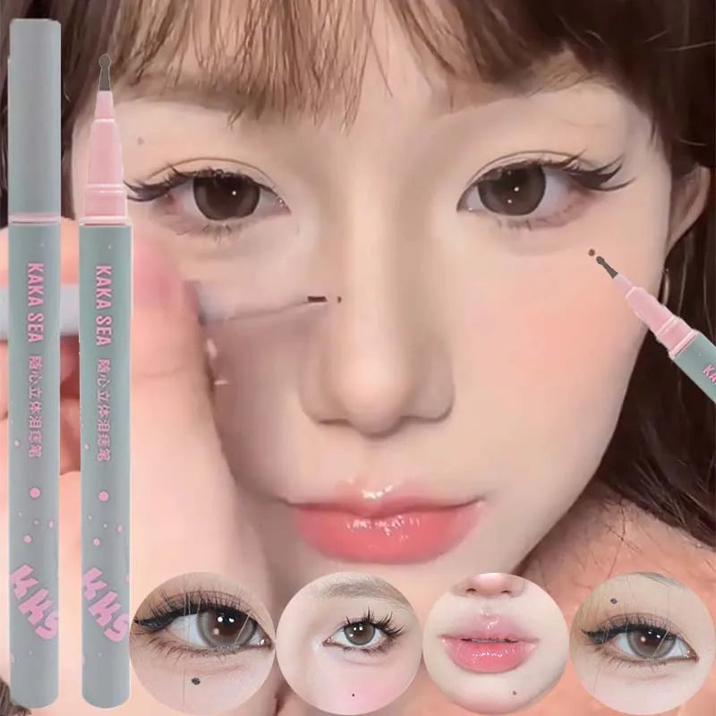 Realistic Natural Freckle Pen Fast Drying Waterproof Lifelike Round Head Freckle Spot Stamp Lasting Non-fading Dot Mole Make Up