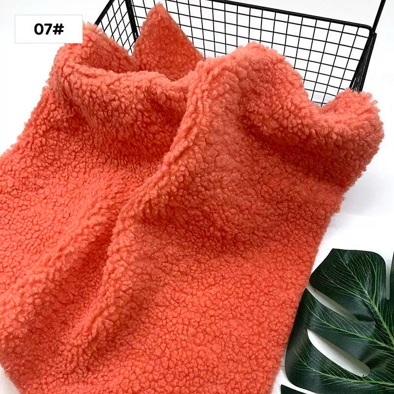 New Teddy Velvet Curled Plush 45x50cm Home Lamb Plush Fabric Soft Artificial Fur Polyester Fiber Mink Fabric DIY Plush Doll