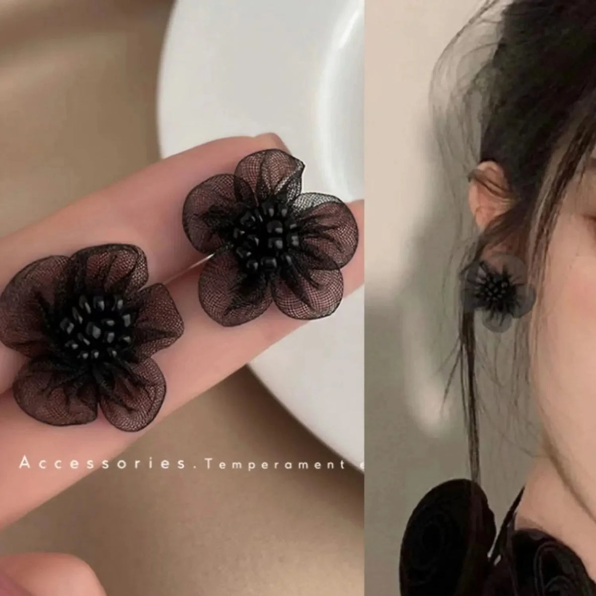 New Fashion Sweet Design Spring/Summer Blue Pink Enamel Flower Light Luxury High End Earrings Party Gifts for Women Jewelry