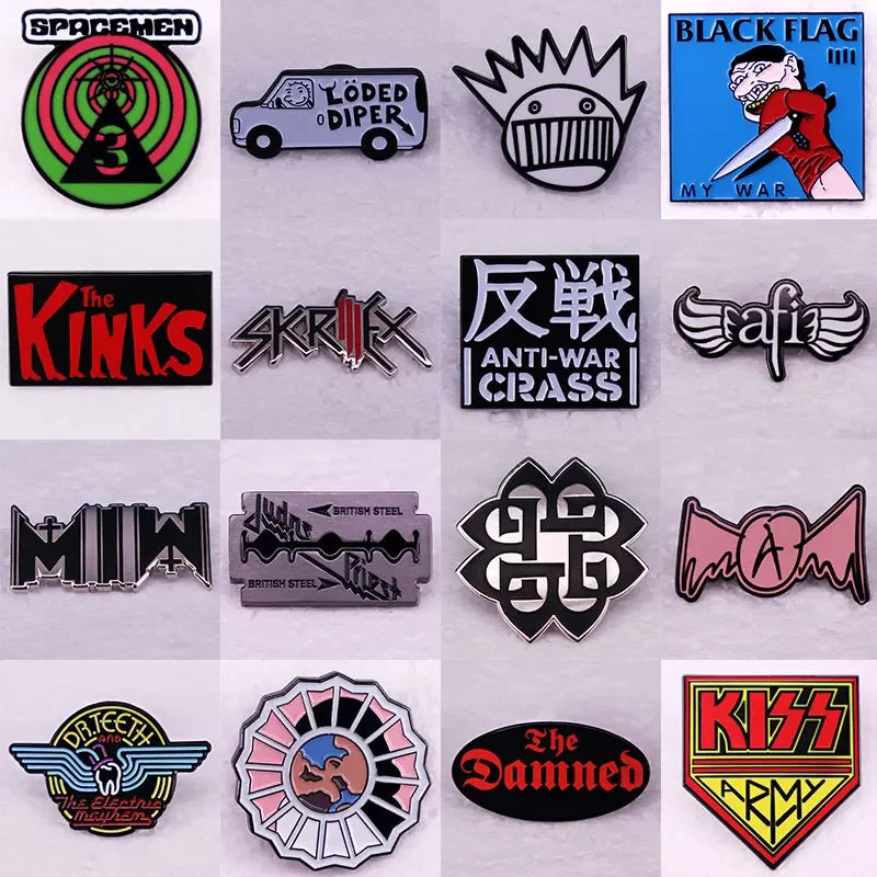 Popular Music Rock Album Enamel Pin Band Punk Brooch Music Lovers Metal Badge Fashion Jewelry Accessories Gifts