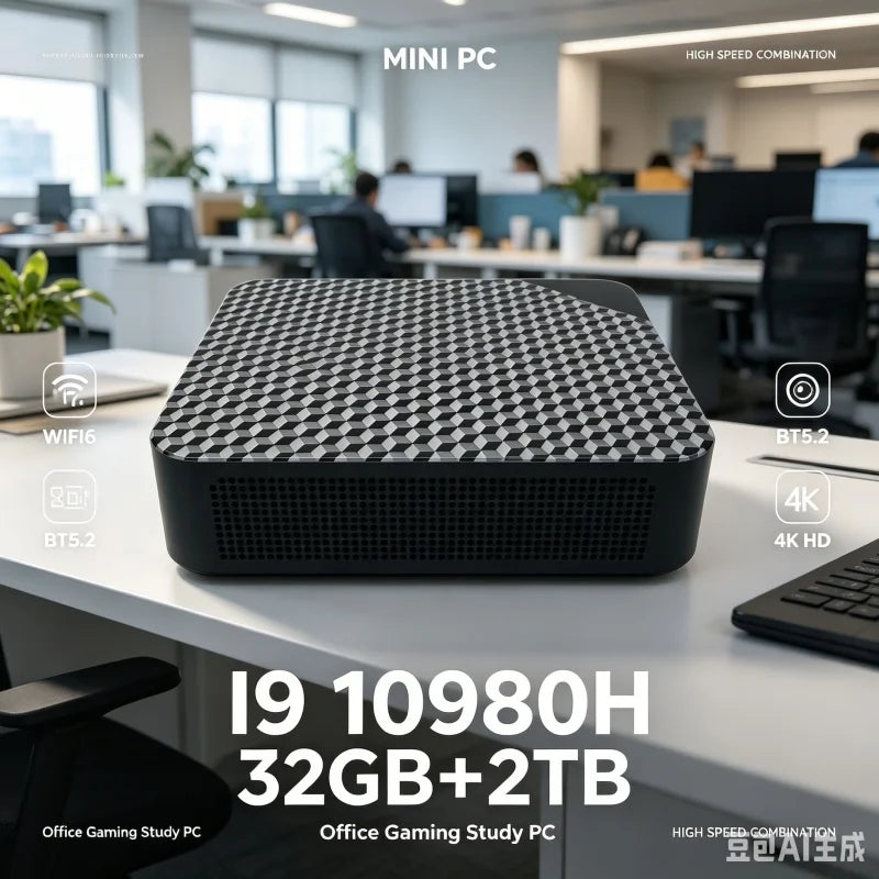 Compact Mini Gaming PC Intel i9 10980HK 16GB 32GB RAM 1TB 2TB SSD 4K HD Home Office Desktop Device