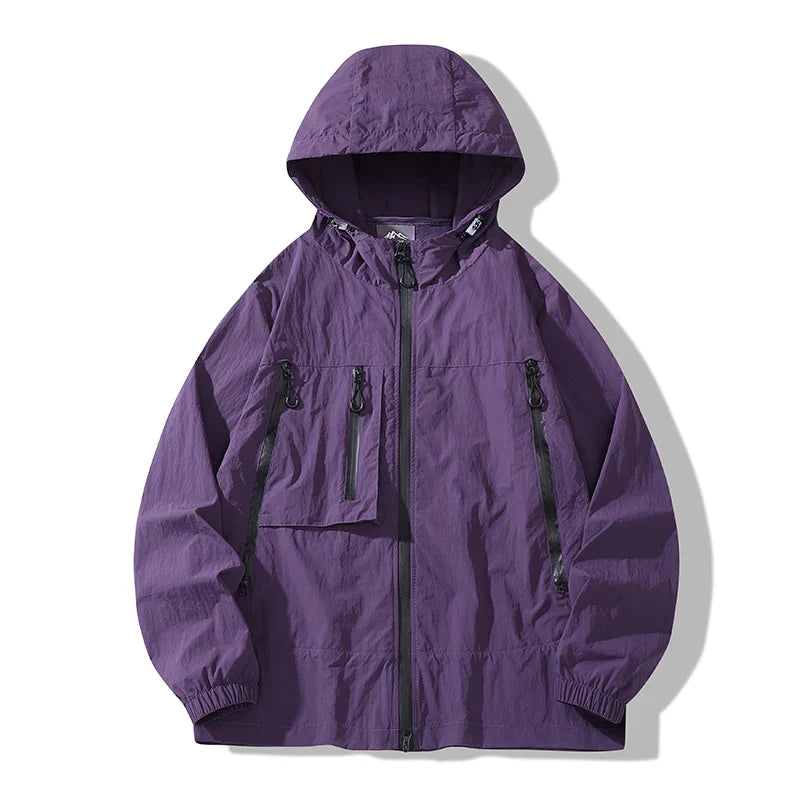 CHRLCK Unisex Hiking Jacket Summer UPF50+ Windbreaker Quick Drying Camping Trekking Fishing Jackets Sun Protection Coats