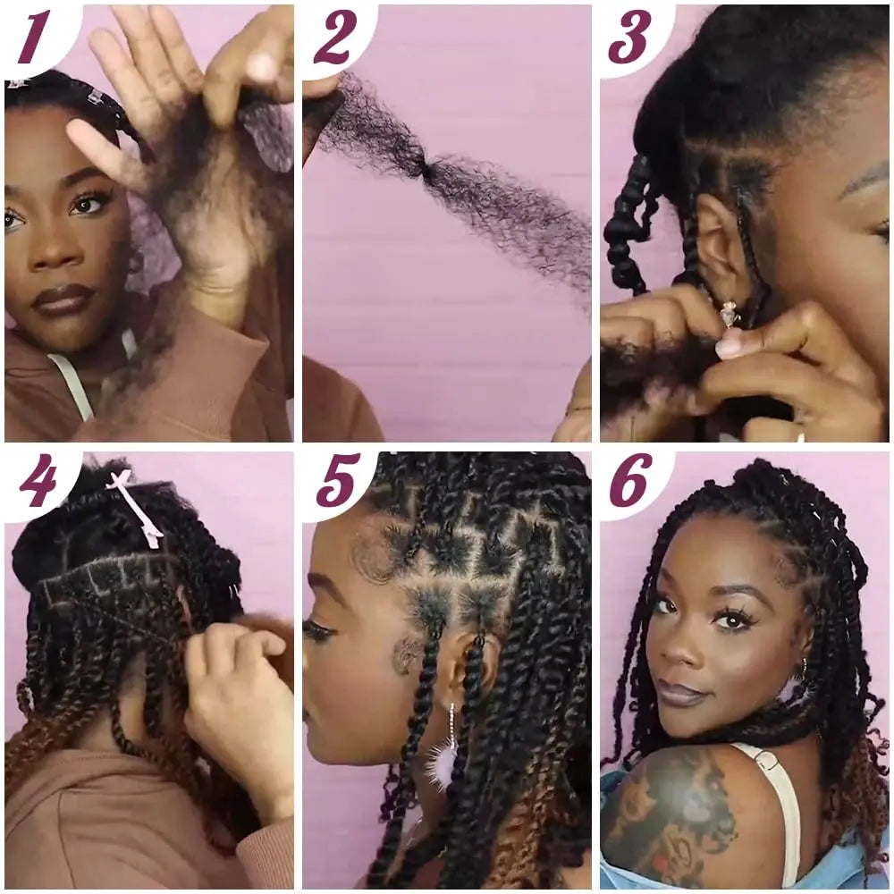 Rebecca Afro Kinky Bulk Human Hair for Braiding | Remy Virgin Brazilian Extensions (Multi-Color)