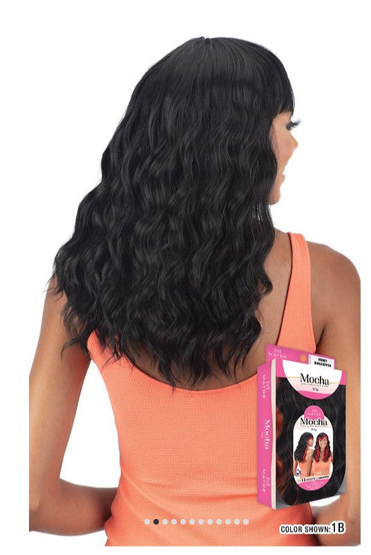 Mayde Beauty Mocha Human Hair Blend Wig -HONEY