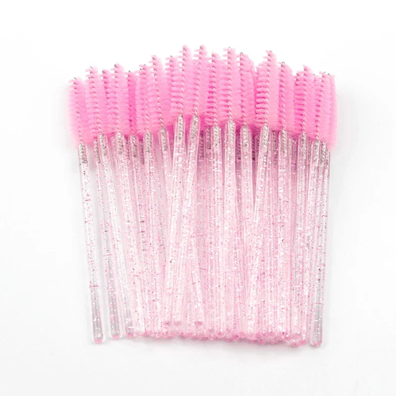 5/50Pcs Black Lashes Brush Cosmetics False Eyelashes Supplies Reusable Makeup Brushes Eyebrow Brush Mascara Wands Make Up Tools