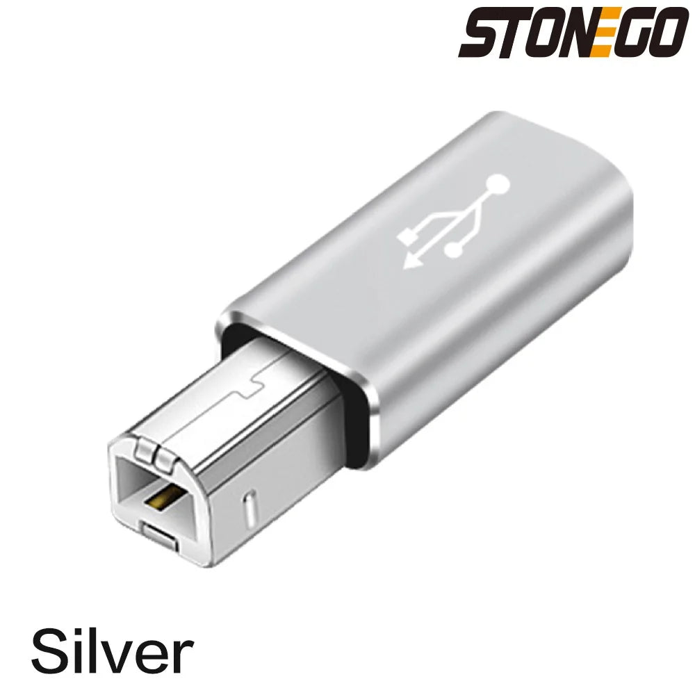 STONEGO Multifunctional Aluminum Alloy Type-C to USB Converter for Electronic Musical Instrument, Laptop, Printer