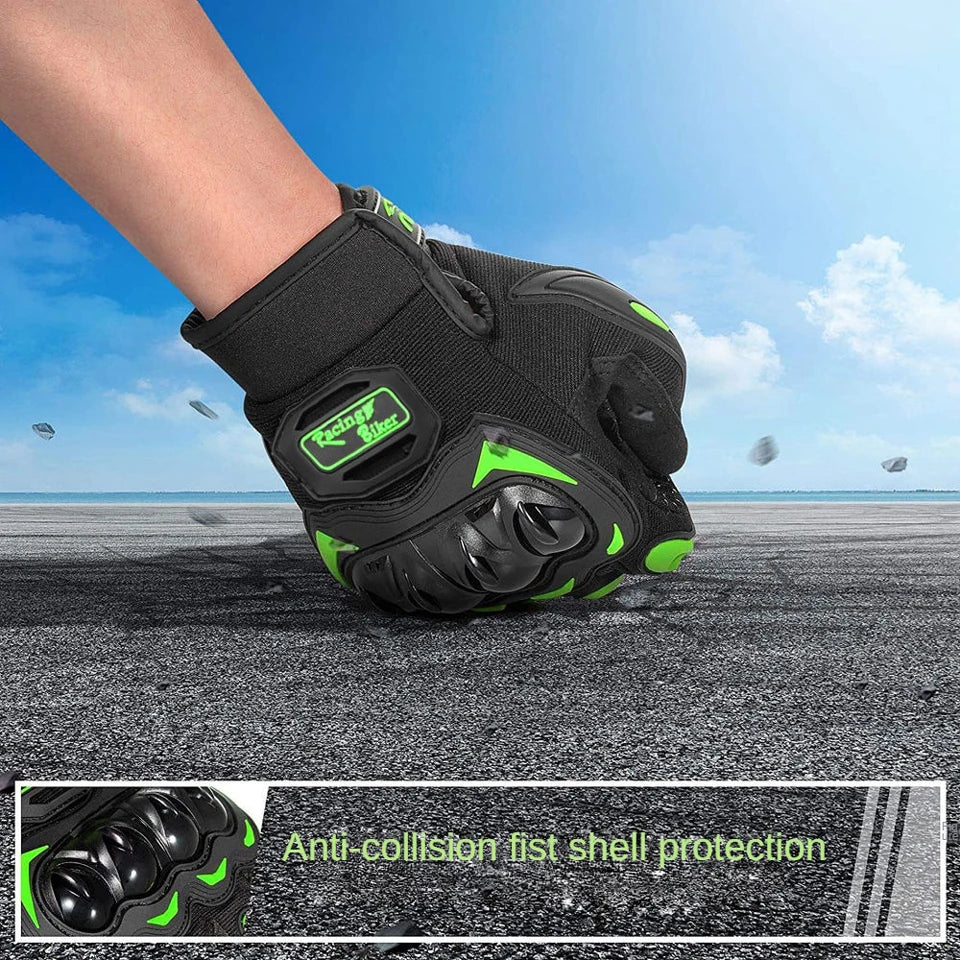 Motorcycle Racing Gloves Fall Protection Men Summer Motocross Protective Gear Breathable Blue Red Grip Palm ﻿