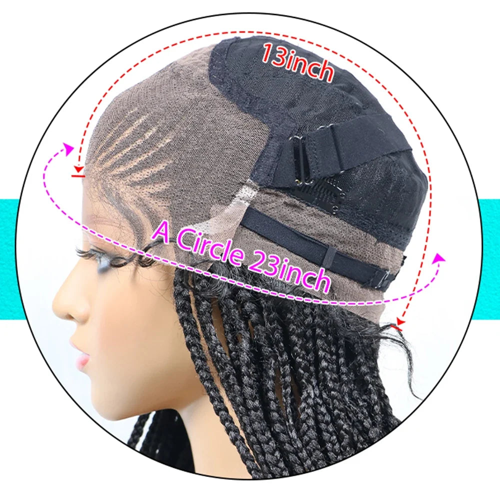 Kima Cornrow & Bantu Knot Braided Wig | Stitch Braids | Full Lace | Heat-Resistant Synthetic Hair