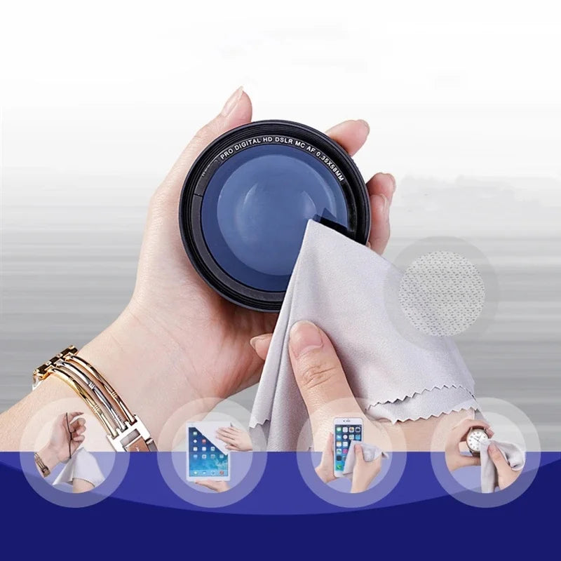 10-Pack Optical Grade Microfiber Cleaning Cloths – Scratch-Free & Anti-Static for Eyeglasses, Phone, Laptop & Camera Lenses