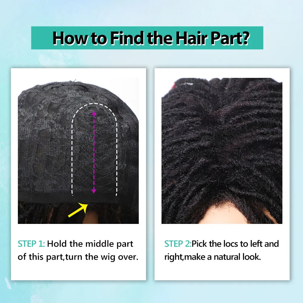 10" Braided Bob Wig | Afro Dreadlock Wig | Curly Ends | Synthetic Crochet Wig | Cosplay